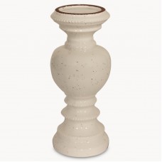 Sudbury White Candle Stick With A Light Crackle Finish